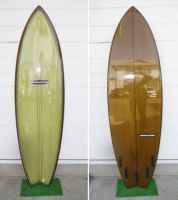 Y.U　SURF CLASSIC CRUISE FISH￥219、240サイズ：6’4”×21 5/16”×2 11/16"ボトム：ダブルコンケープ　テール：スワロー　フィン：5BOX（トライ＆クワッド）　シェイパー：植田義則イージーテイクオフ、抜群のトップスピード、スムースカービング…あなたのサーフィンを進化させてくれる一本！